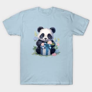 Cute Panda with gifts T-Shirt